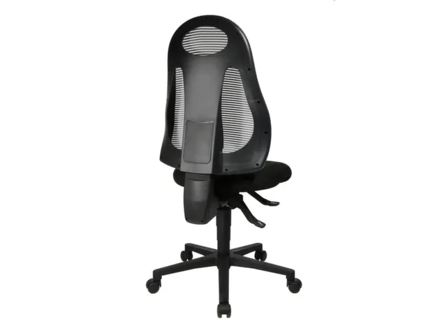 chaise de bureau pivotante,Mécan. synchrone,assise tissu noir
