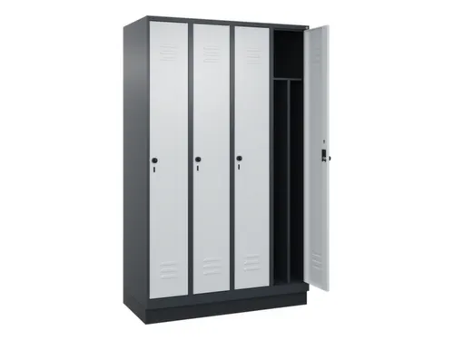 locker voor scheiding van kleding,HxBxD 1950x1200x500mm,4vak