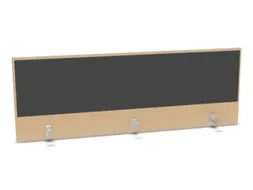 opzetpaneel bureau aanbouw achter NE-esdoorn antraciet 1600mm