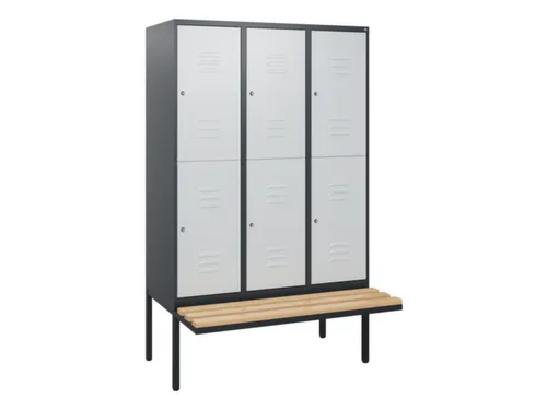 Dubbeldekse dekenkist,HxBxD 1950x1200x815mm,3x2vak.,vak B 400mm