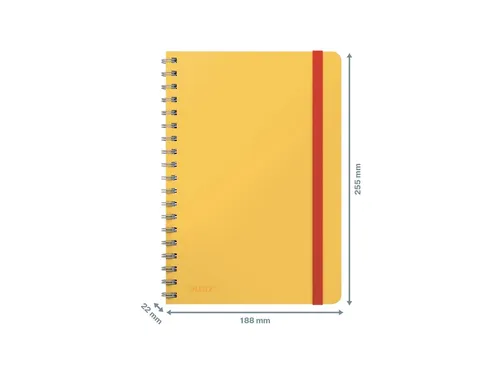 Notitieboek Leitz Cosy B5 lijn spiraal geel