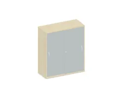Schuifdeurkast 1150x1000x430mm Romp Esdoorn Decor Front Lichtgrijs
