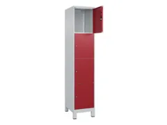 lockerkast,HxBxD 1950x400x500mm,1x4vakken,vak B 400mm,cil.-slot,voeten