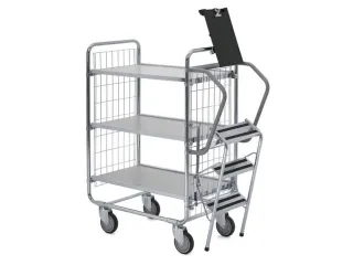 ladderwagen,draagverm. 200kg,3etage(s),laadvl. LxB 1000x425mm - 1