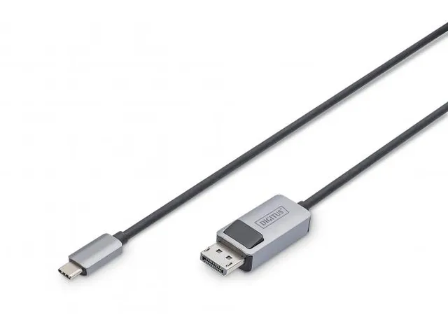 8K@30Hz. USB Type C naar DP adapterkabel HBR3 zwart 1m