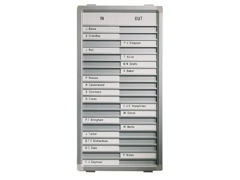 Infobord Lega Aan/afwezig 77x28cm 30 namen