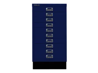 kantoor-ladekast HxBxD 670x349x432mm 10 laden romp oxfordblauw staal - 1
