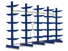 Draagarmstelling 2500x4316x940mm 2x6etages 2400kg/etage Ral5010