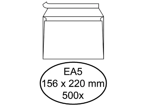 Envelop Hermes Bank Ea5 156x220mm 80gr Wit Zelfklevend