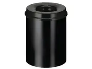OUTLET Ronde papierbak met vlamdovende deksel 30 Liter, diameter 33,5 - 1