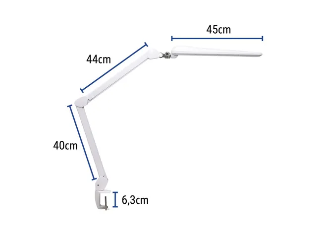 Lampe de bureau MAULcraft LED Pince table intensité réglable blanc