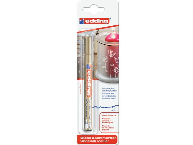 Viltstift edding 751 lakmarker rond goud 1-2mm blister