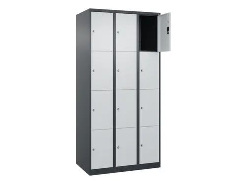 lockerkast,HxBxD 1850x900x500mm,3x4vakken,vak B 300mm,cil.-slot