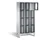 Lockerkast 1850x900x500mm 3x4 vakken Cilinderslot Poten, RAL7021