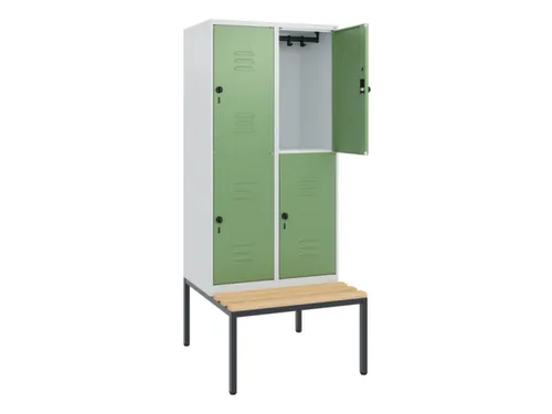 Dubbeldekse dekenkist,HxBxD 1950x800x815mm,2x2vak.,vak B 400mm