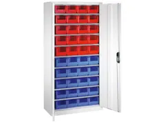 Stellingkast Staalplaat 1980x1000x420mm 9 Legborden 40 Magazijnbakken