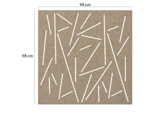 Akoestisch wandpaneel vierkant met patroon uitsnede 100x100cm Zand - 2