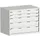 ladekast HxBxD 800x1050x750mm 5laden romp RAL7035 front RAL7035