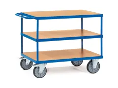 Zware Tafelwagens 2422 600kg 3 Etages 1000x700mm Houten Plaat