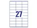 Etiquette Avery Zweckform 3479 70x32mm blanc 2700 pièces