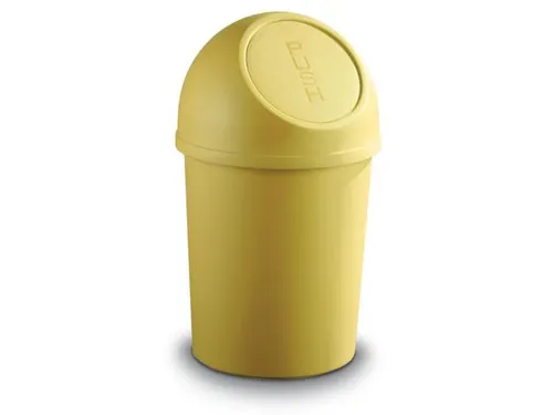 afvalbak,6l,HxØ 375x214mm,romp PP geel,deksel PP geel
