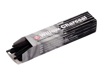 Talens houtskool 3 - 4 mm, doosje met 30 staafjes - 1