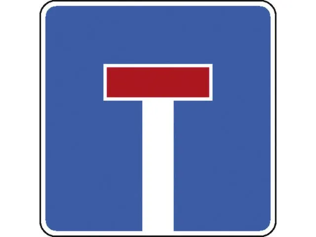 verkeersbord,doodlopende weg,conform StVO,aluminium,retro-reflecterend