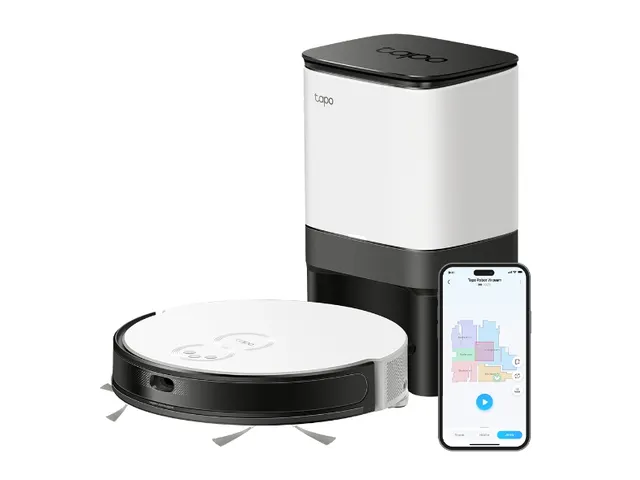 TP-Link Tapo RV20 Mop Plus, Stofzak, Zwart, Wit, Rond, Stofzak, 4 l, B