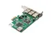 4-poort PCI Express Low Profile High Speed USB-kaart
