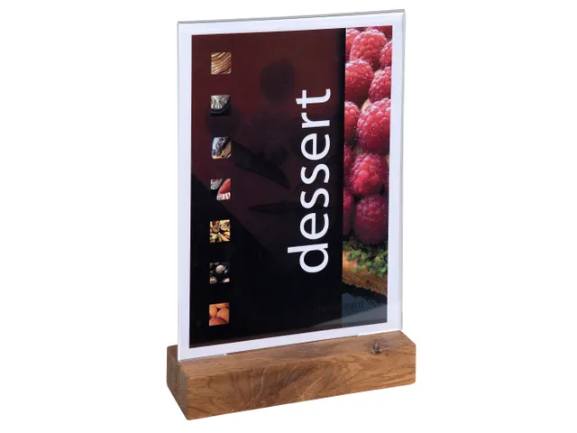 Folderhouder A5 vert icaal houten voet