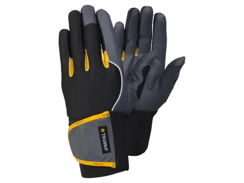 Tegera PRO 9195 precisiehandschoenen zwart/grijs/geel maat 11 6 paar