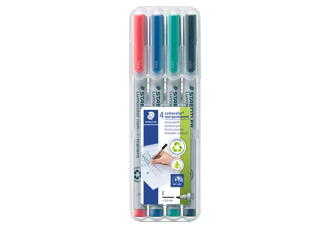 Feutre Rétroproj Staedtler Lumocolor F316 Non Perm Ass 4pcs