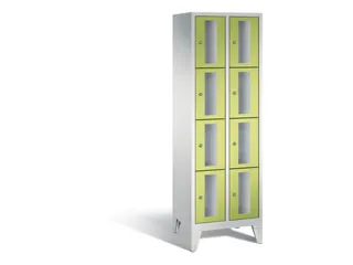 Lockerkast 1850x610x500mm 2x4 vakken Cilinderslot Poten, RDS1108060 - 2