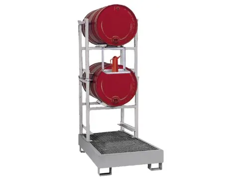 Complete Aanbieding Stapelframes 2X 1X200L Vaste Opvangbak Verzinkt