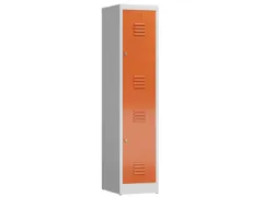 Dubbeldekse garderobekast 1800x415x500mm 2vak B400mm RAL7035 RAL3000