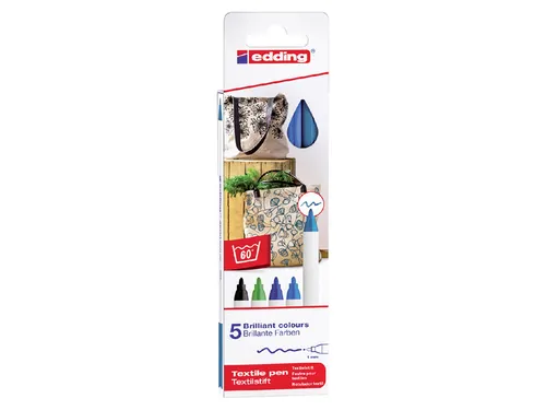 Viltstift edding 4600 textiel rond 1mm koel assorti