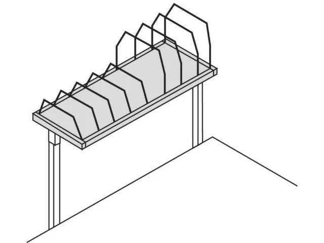 structure superposée p. table d'emballage HxlxP 400x1600x600mm