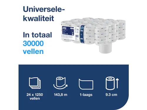 Tork OptiServe Hulsloos Toiletpapier 472620 Universal 1-laags 144m wit