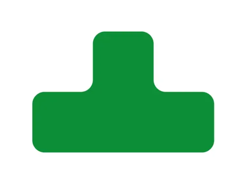 plaksymbool,T-vorm,markering HxB 100x150mm,polycarbonaat,groen