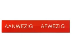 Kopstrook Aanwezig Afwezig Rood Voor Menoor Bma Borden