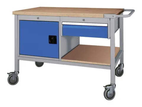 Werkplaatswagen 859x1200x750mm Werkblad 40mm Draaideur 1lade
