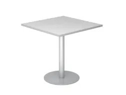 vergadertafel,HxBxD 745x800x800mm,vierkant,schotelvoet zilverkleurig