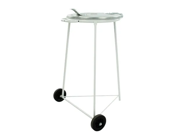 Verrijdbare afvalzakstandaard met verzinkt deksel