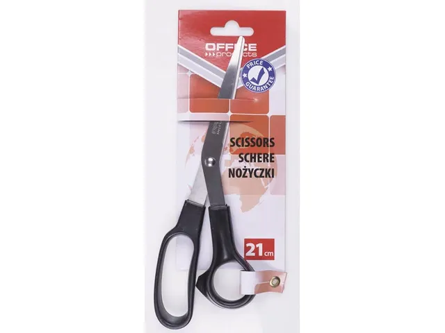 Office Products Schaar 21 cm Asymmetrisch Zwart