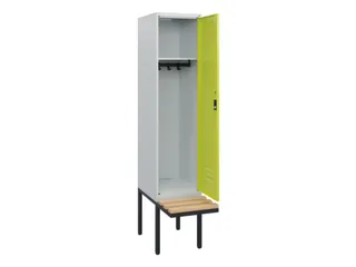locker met bank,HxBxD 1950x400x815mm,1vak,vak B 400mm,cil.-slot - 2