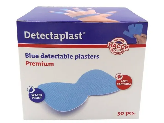 Detectaplast 8045 Vlinderpleister waterafstotend elastisch blauw 50 st