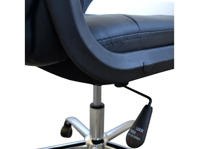 Bureaustoel Premium PU Kunstleer Zwart