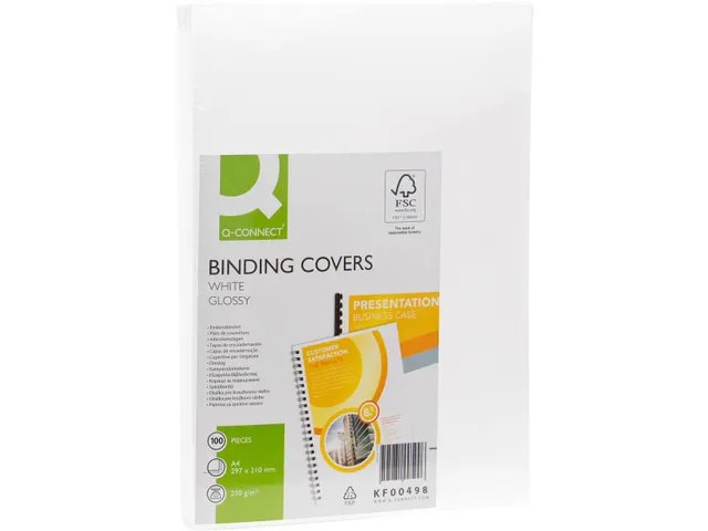 Voorblad A4 Glanzend Wit PP 250 Grams Pak 100 Stuks