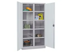 Materiaalkast 1950x1040x630mm Scheidingswand 8legborden Lichtgrijs