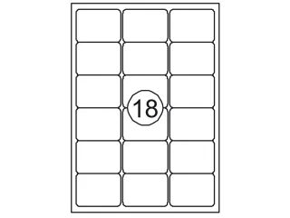 Etiket Rillstab 63.5x46.6mm Wit 1800 Stuks - 2